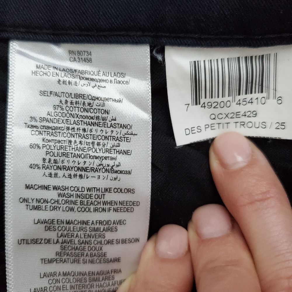 BCBGeneration Blue and Black Faux Leather Jeans - Picture 9 of 12